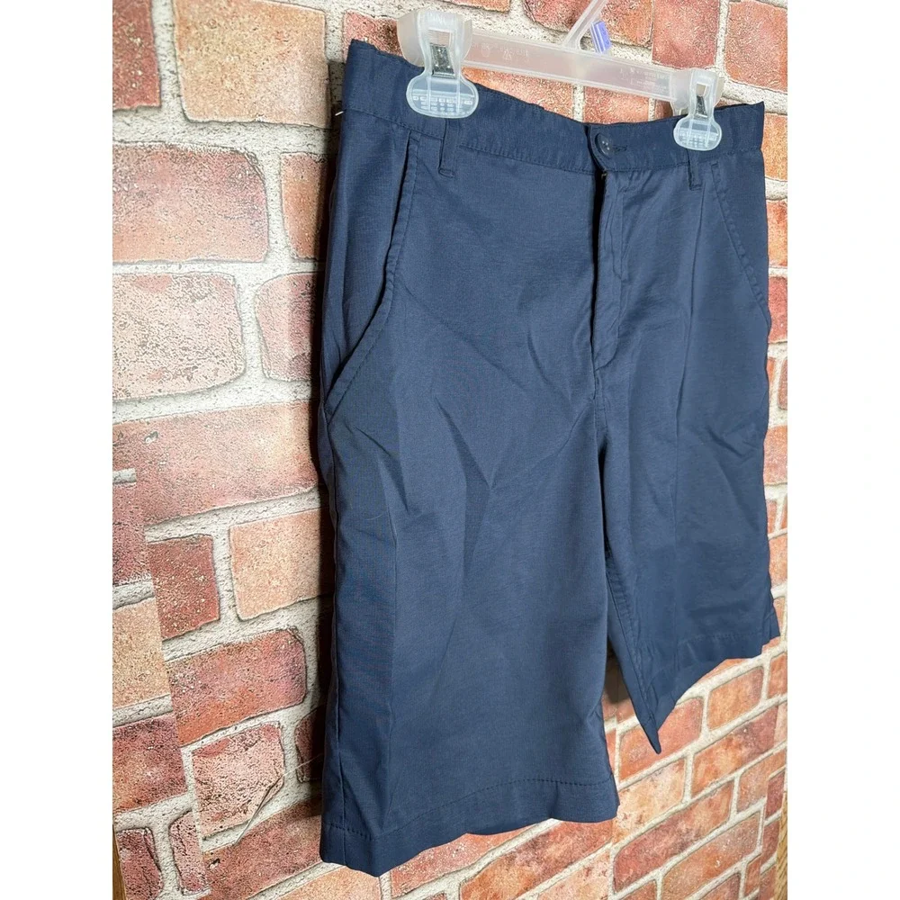 Old Navy Boys Navy Blue Chino Shorts Size 12 Regular Standard Flat Front School